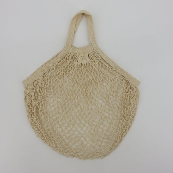 Eco Bags Natural Cotton Beige Mesh String Net Tote Bag Produce Shopping Reusable - Picture 7 of 9